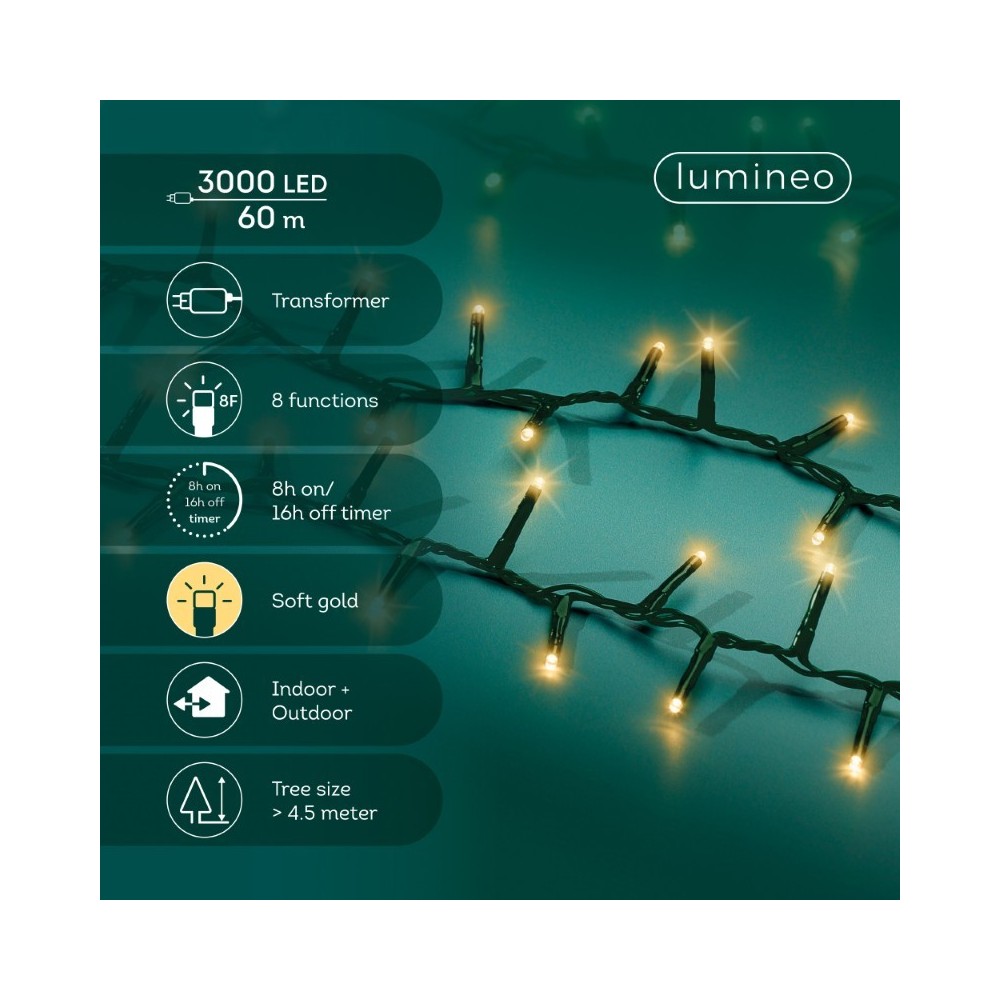 LUCI 3000 LED LUCE CALDA L.6MT. ESTERNO